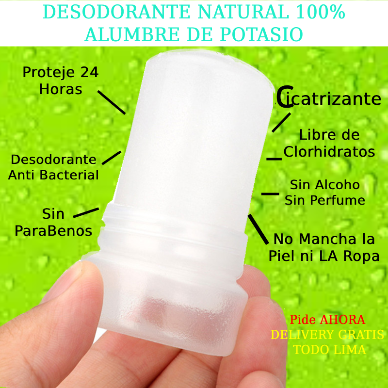 Desodorante  100% de Piedra Alumbre